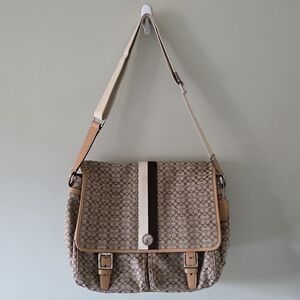 Coach Vintage Old Money Academia Preppy Office Signature Messenger Laptop Bag